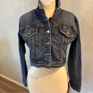 Vintage Women’s Y2K Big Apple Bottom Denim Jeans Apple Embroidered Jacket